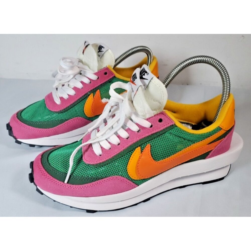 Nike Multicolor Athletic Shoes with Orange Swoosh